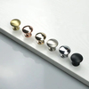 Zinc Alloy Furniture Hardware Kitchen Room Interior Black Round Mushroom Knob