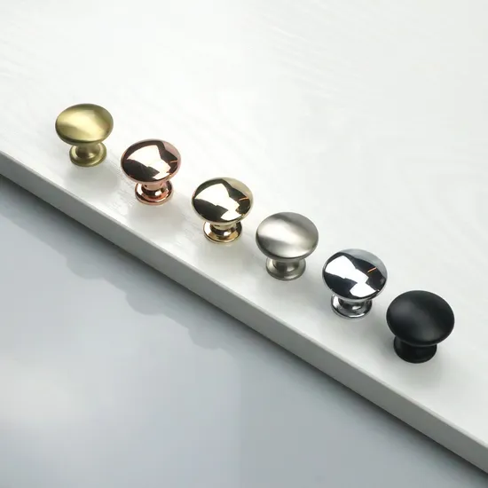 Zinc Alloy Furniture Hardware Kitchen Room Interior Black Round Mushroom Knob