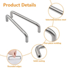 Stainless Steel Nickel Solid Round U Shape Cabinet Drawer Door Pull Handle
