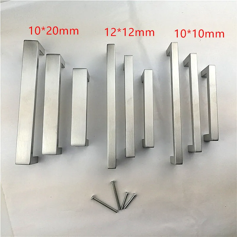 3-15inch Stainless Steel Cabinet Handles Square Furniture Kitchen Handle