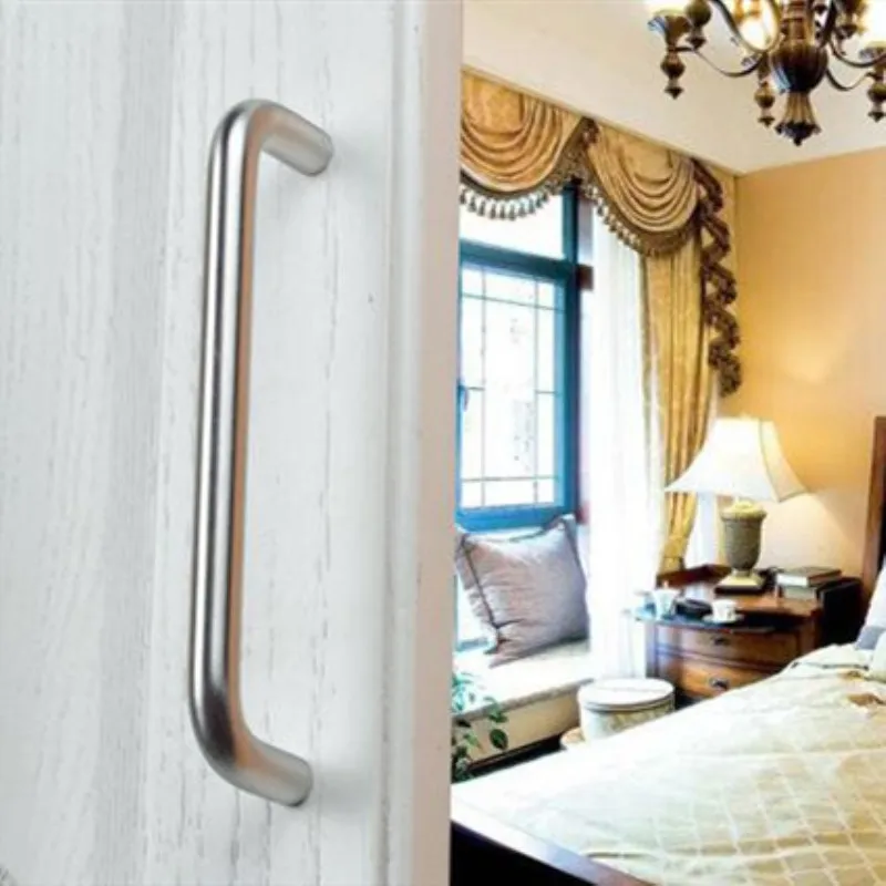 Stainless Steel Nickel Solid Round U Shape Cabinet Drawer Door Pull Handle