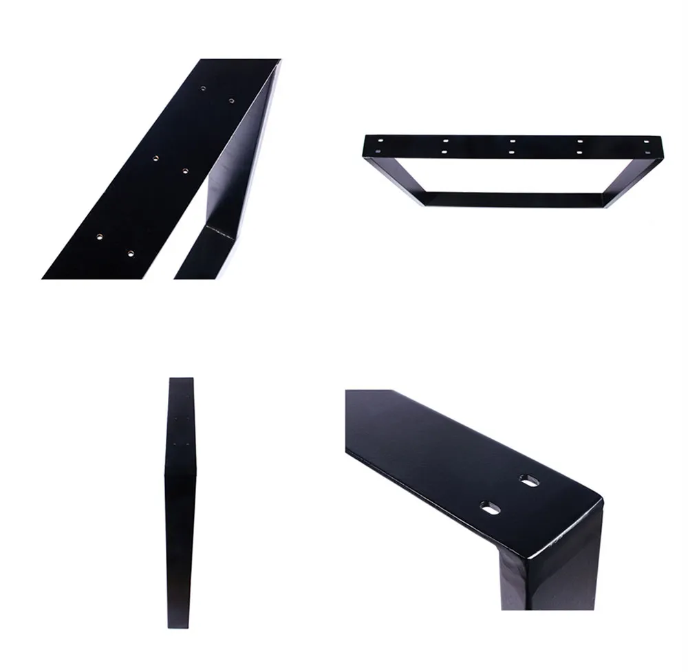 Black Steel Table Solid Iron Bar Laptop Desk DIY Bench Table Legs