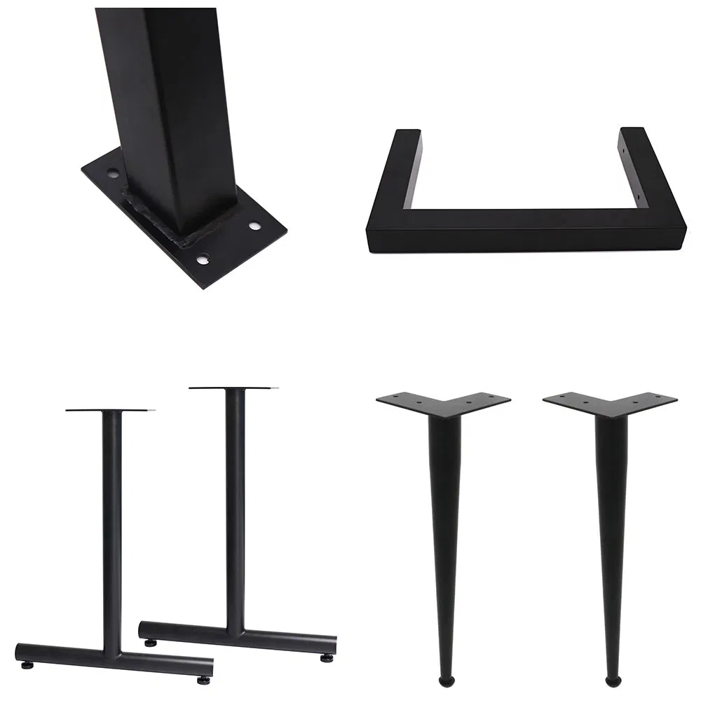 Black Steel Table Solid Iron Bar Laptop Desk DIY Bench Table Legs