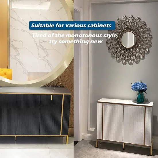 High Quality Metal Industrial Side Black Golden Table Legs