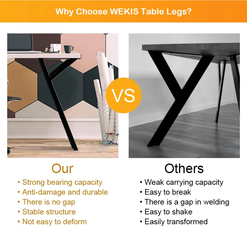 MID Century Rustic Table Legs Metal Kitchen Table Legs