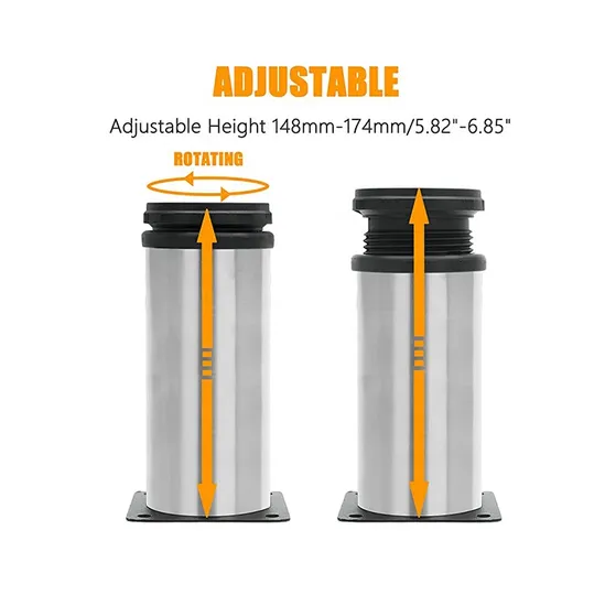 Furniture Risers Legs Kitchen Adjustable Feet Modern Couch Metal Sofa Leg