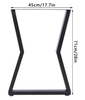 Dining Coffee Square Black Steel Hairpin Metal Table Leg