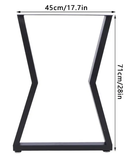 Dining Coffee Square Black Steel Hairpin Metal Table Leg