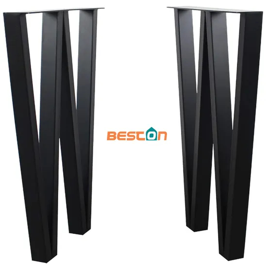 Black Steel Solid Iron Bar Laptop Desk Bench Legs Coffee Table Legs