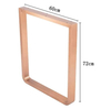 Heavy Duty Solid Steel Metal Rose Gold U Shaped Dining Table Leg