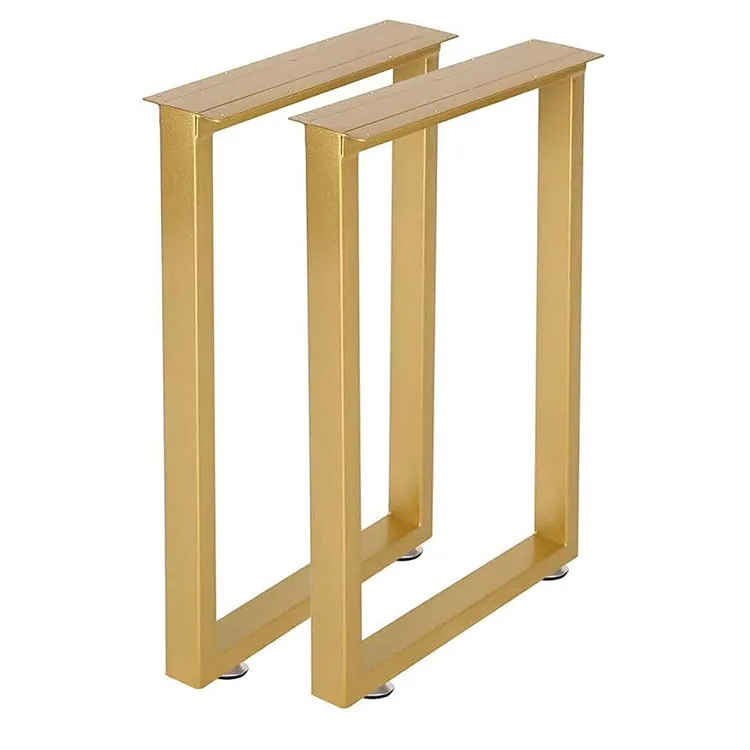 Modern Coffee Gold Table Desk Legs Table Leg Square Iron Bench Legs