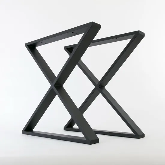 X Shaped Wrought Iron Coffee Metal Table Legs