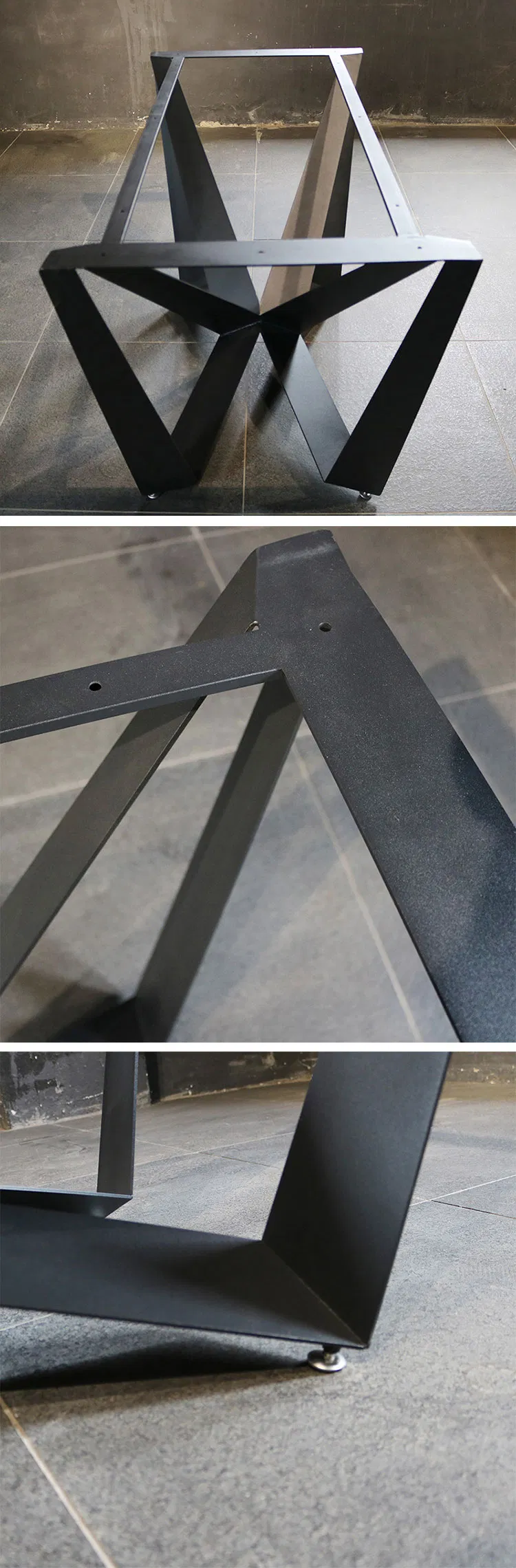 Dining Restaurant Industrial Coffee Metal Steel Dining Black Table Frame