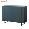 Luxury Modern Chinese Neoclassical Wall-Mounted Solid Wood Entrance Side Cabinet with Storage