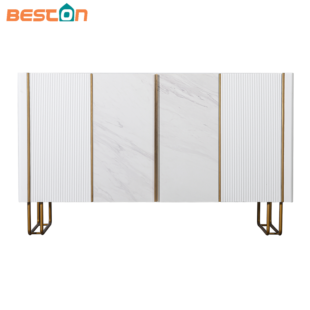 Nordic Light-Luxury White Sideboard Buffet Cabinet for Living & Dining Room