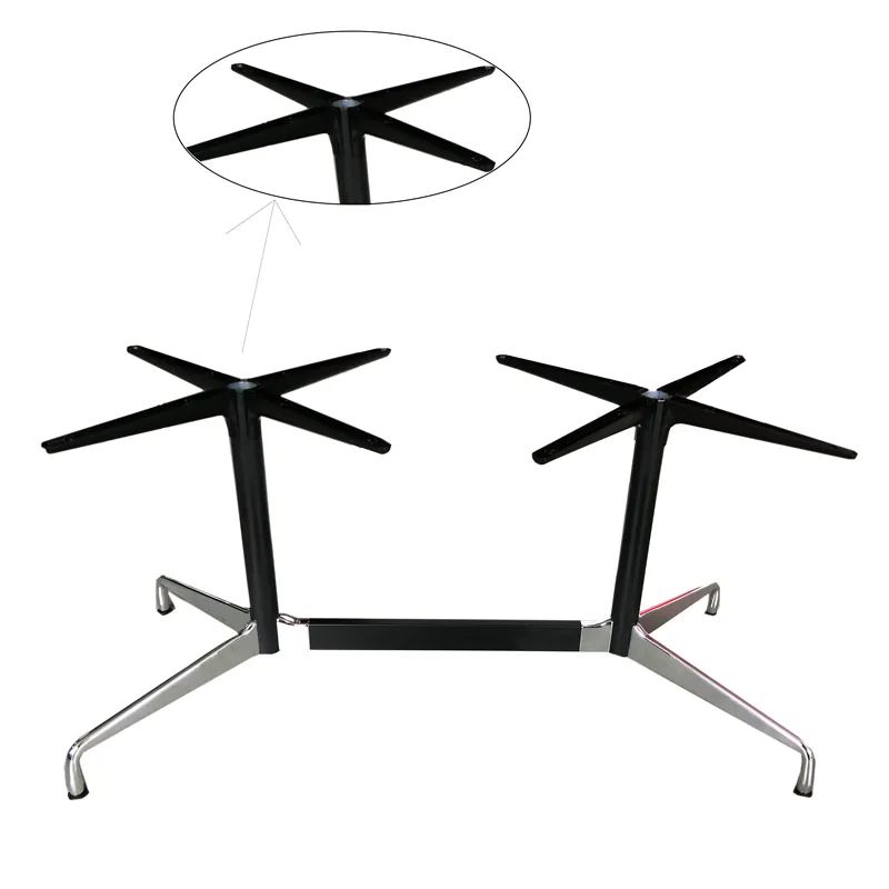 Simple Design Modern Cast Iron Black Table Base for 4 People