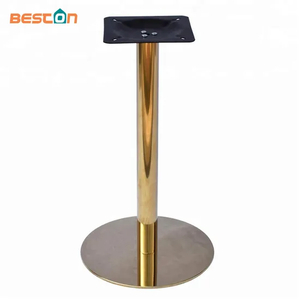 Chromed Furniture Dining Table Legs Stainless Steel Titanium Gold Round Table Base