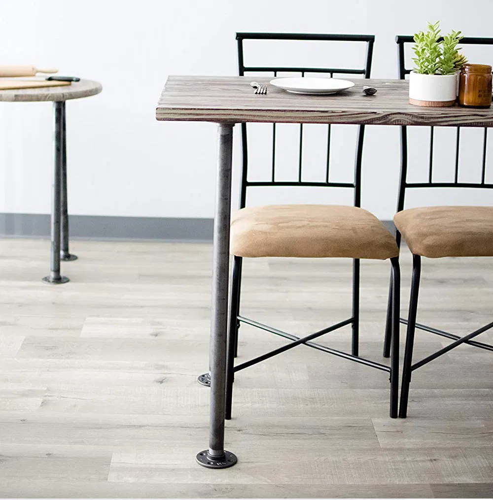 Industrial Black Iron Pipe Table Legs for Custom Vintage Tables Legs