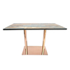 Commercial Rose Gold Stainless Steel Base Dining Table for Restaurant