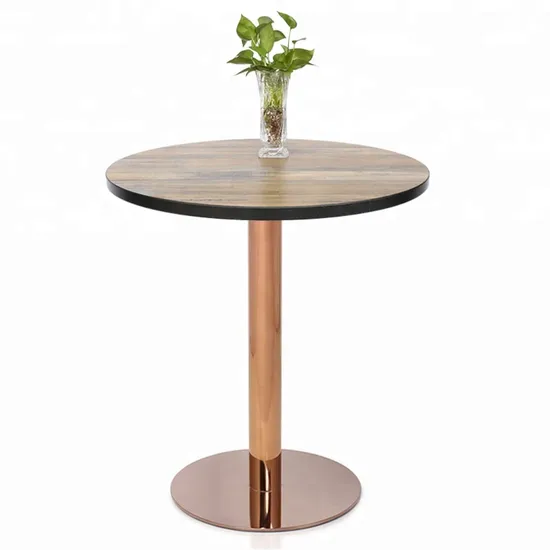 Bistro Design Round Rose Gold Stainless Steel Furniture Table Legs Table Base