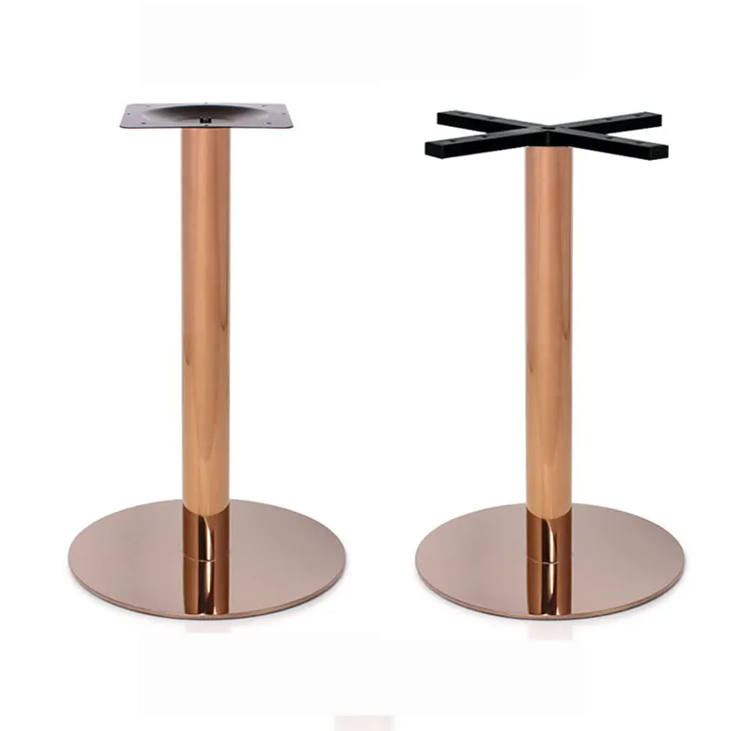 Bistro Design Round Rose Gold Stainless Steel Furniture Table Legs Table Base