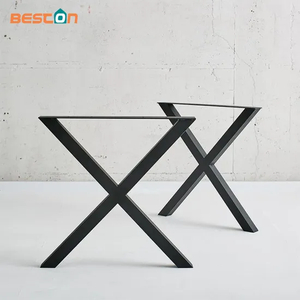 Customized Industrial Vintage Frames Metal X Shape Dining Restaurant Trestle Table Legs