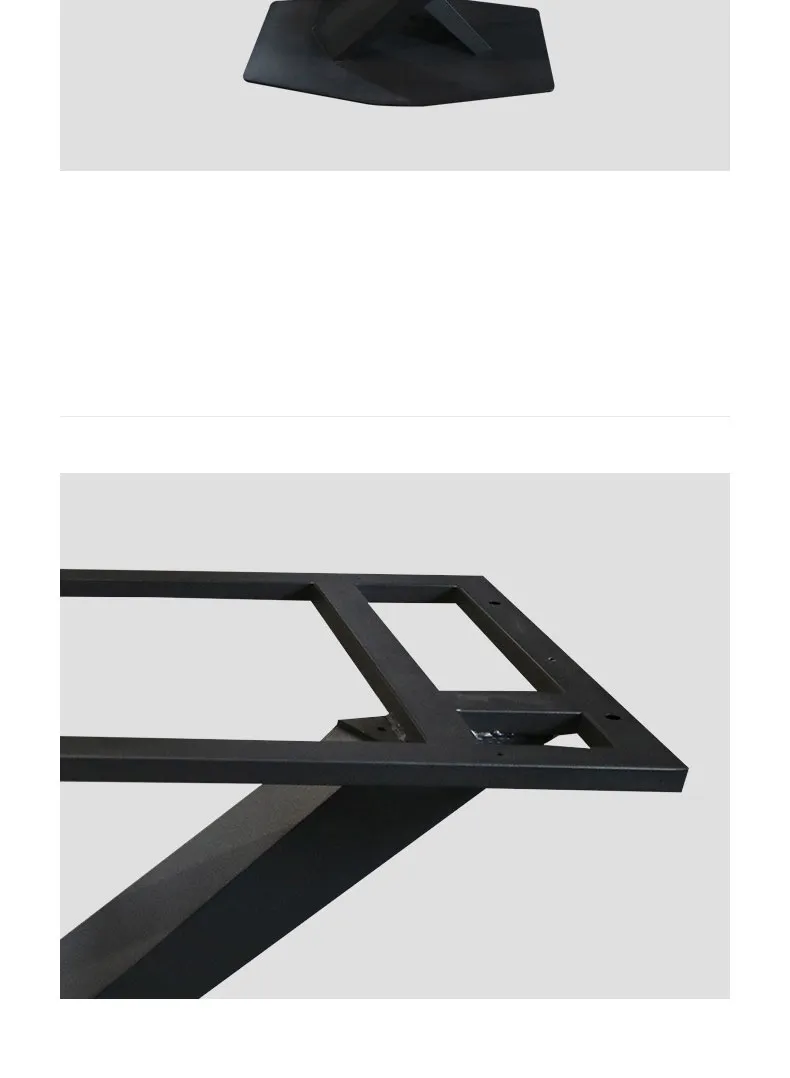 Modern V Shaped Cross Dining Room Large Pedestal Desk Metal Table Base