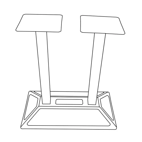 Wholesale Black Powder Coated Double Legs Table Base