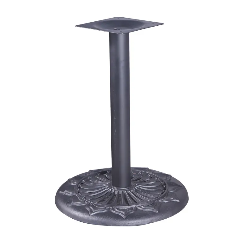 Round Restaurant X Legs Steel Cast Iron Frames Dining Metal Table Bases