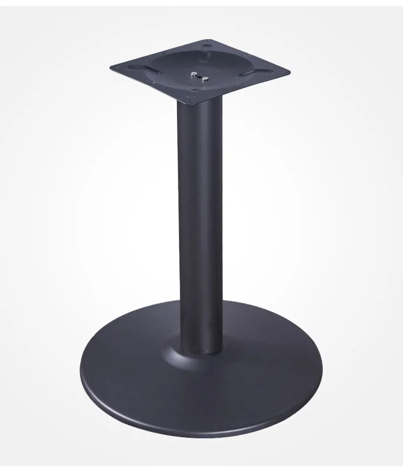 Modern Dining Room Large Pedestal Desk Dining Metal Steel Chrome Table Base