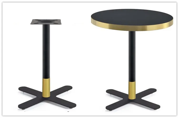 Factory Price Flat Table Bases Brushed Furniture Black Outdoor Coffee Table Stand