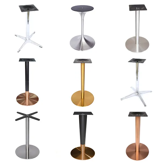 Modern Stainless Steel Round Dining Table Base