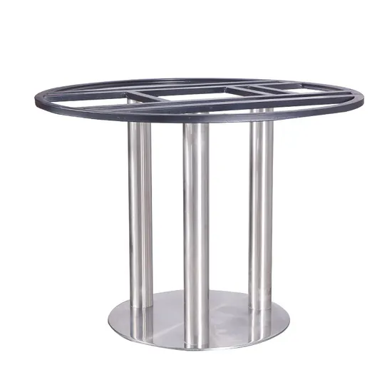Furniture Round Coffee Stainless Steel Tulip Metal Dining Restaurant Table Base