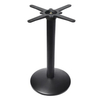 Low Price Iron Stamping Round Base Dining Table Coated Black for Restaurant