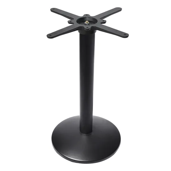 Low Price Iron Stamping Round Base Dining Table Coated Black for Restaurant