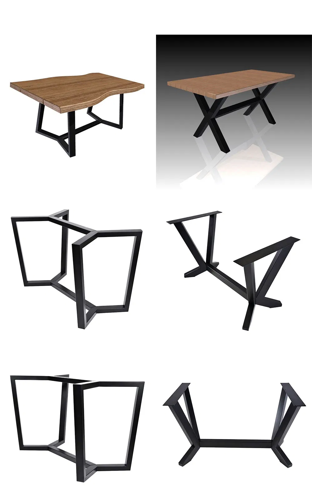 Mirrored Modern Large Pedestal Desk Metal Stainless Steel Chrome Table Base