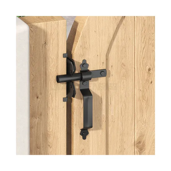 OEM Black Heavy Duty Gate Latch Wood Fence Gate Kit