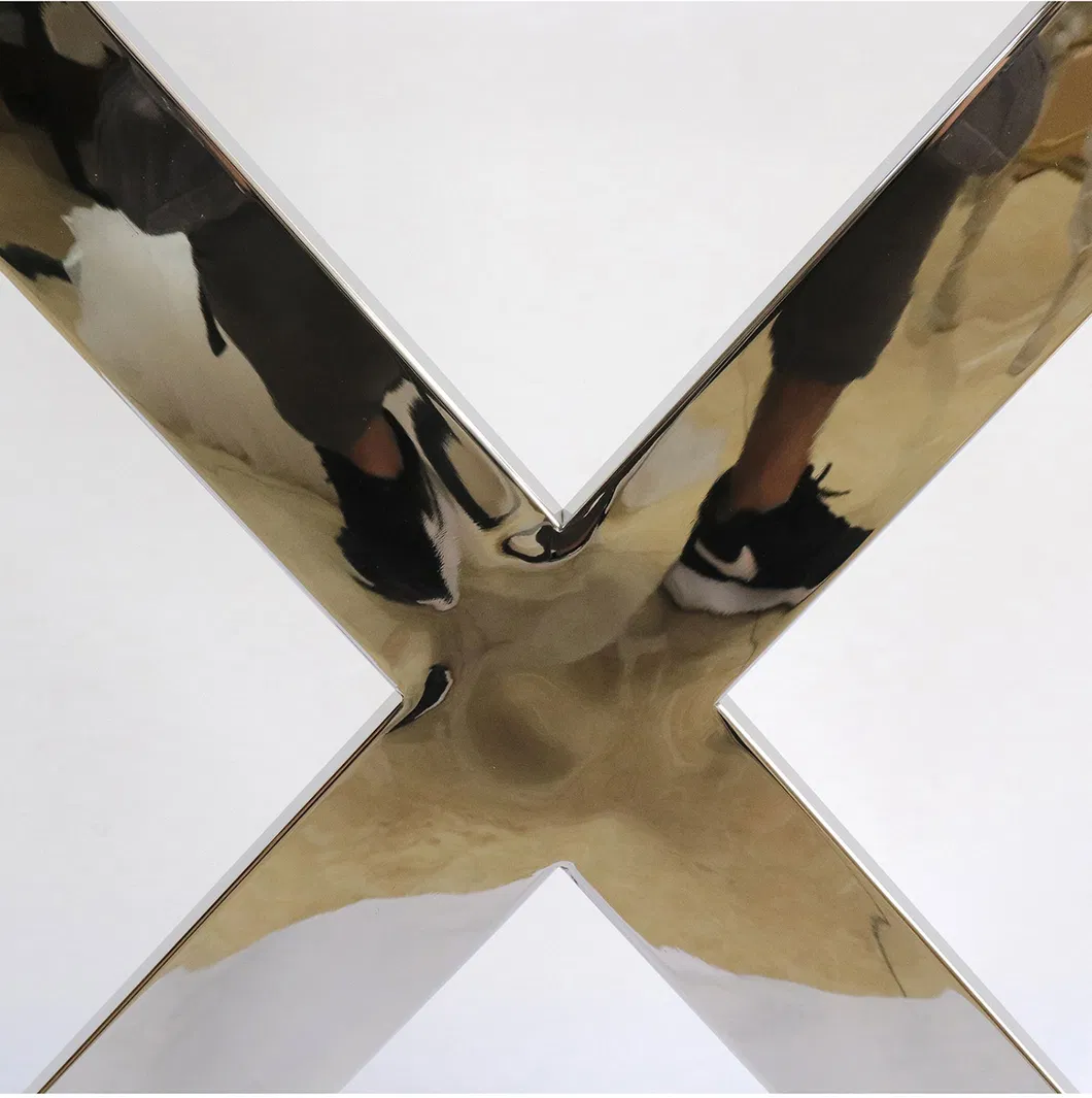 Modern Frame X Shape Square Office Restaurant Stainless Steel Table Legs