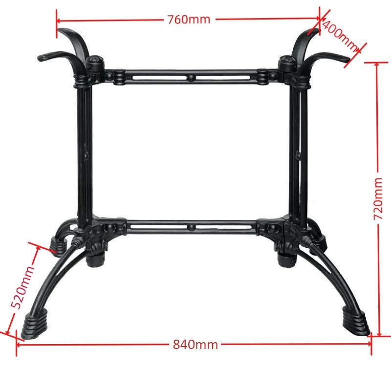 Wholesale Factory Price Restaurant Used Cast Iron Table Base for 4 People