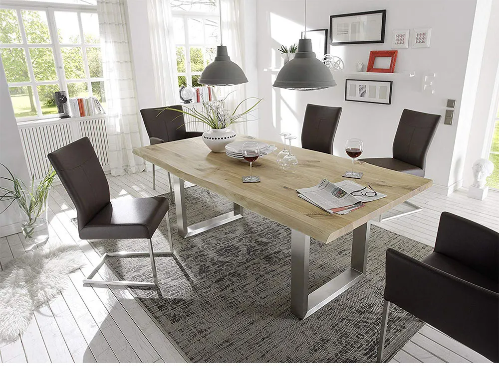 Metal Coffee Dining Stainless Steel Bench Desk Table Base Legs