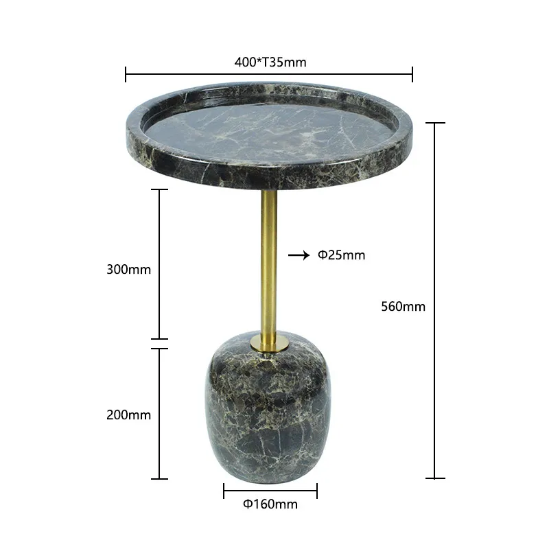 Wholesale Custom Home Furniture Nordic Small Coffee Table Marble Top Side Table