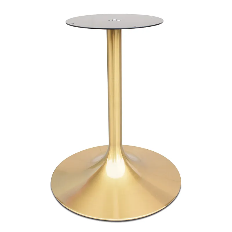 New Design Titanium Gold Hairline Tulip Table Base for Dining Table