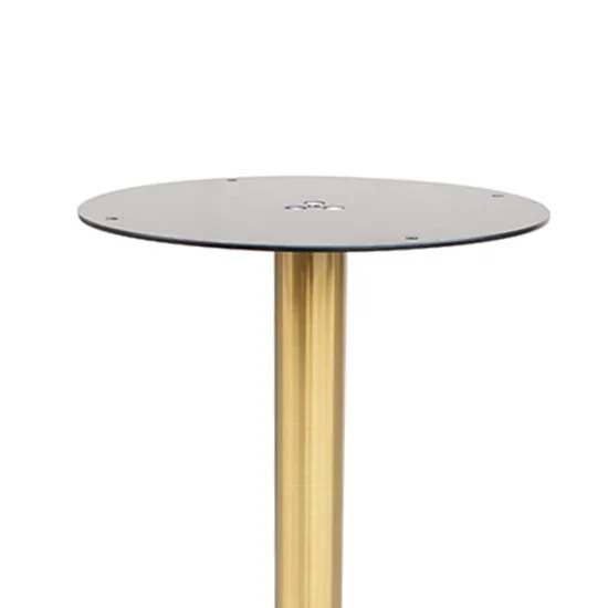 New Design Titanium Gold Hairline Tulip Table Base for Dining Table
