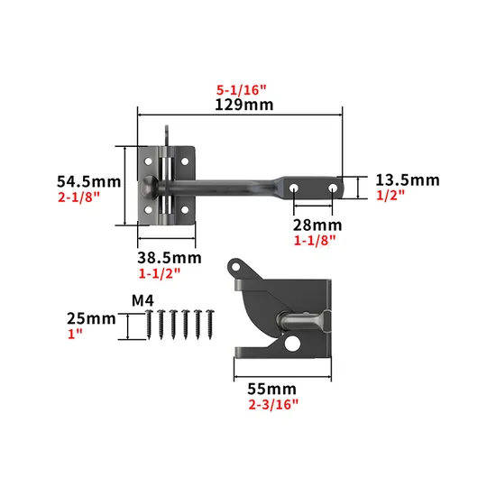 Self Locking Gate Gravity Latch Gate Latch for Metal Wooden Fence