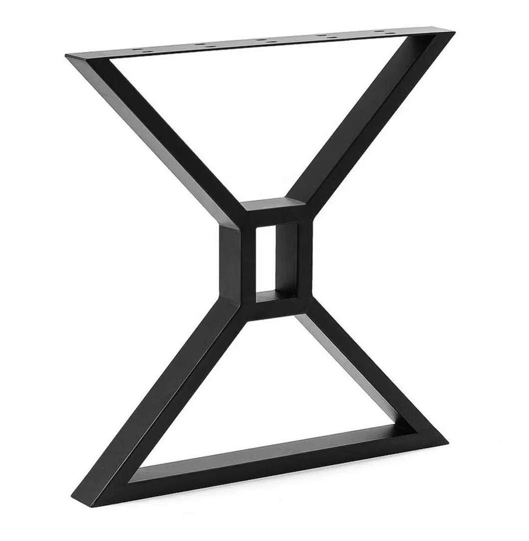 MID Century Modern X-Frame Metal Solid Frame Black Durable Table Legs