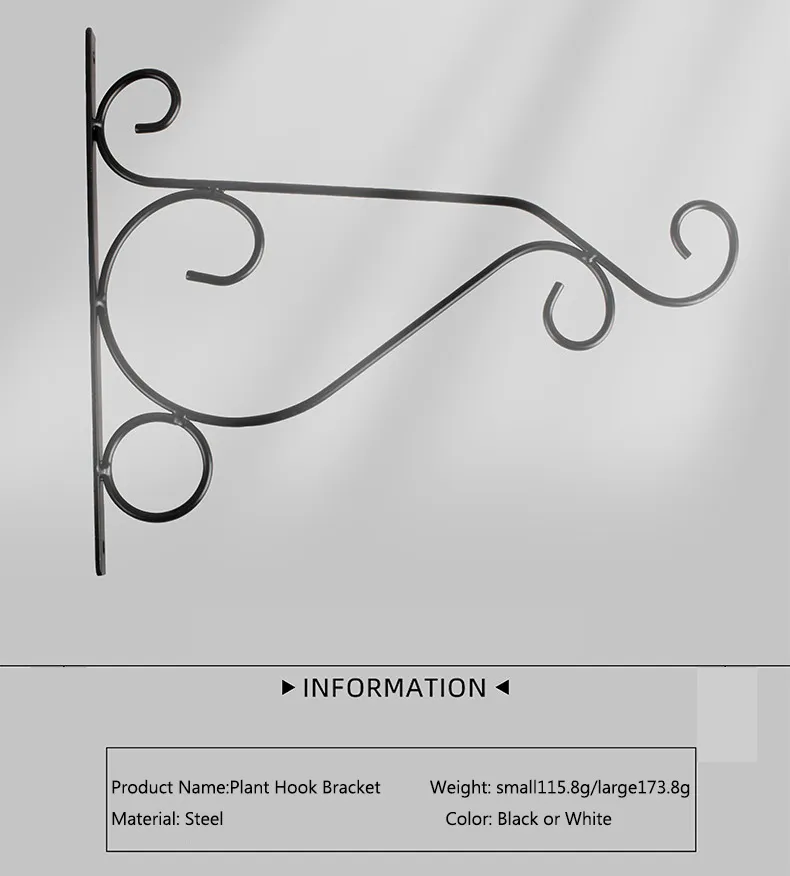 Garden Heavy Duty Metal Brackets Hanging Plants Bracket Hook for Bird Feeders
