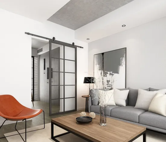 Interior Sliding Door with Steel Frame, Wholesale Sliding Door System