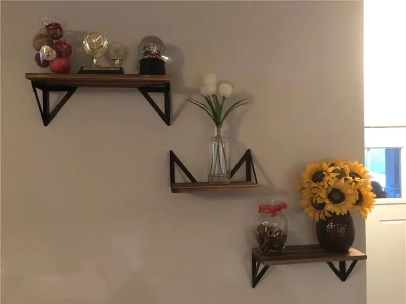 Floating Shelves Brackets Wall Mounted Rustic Wood Wall Storage Shelves Brackets