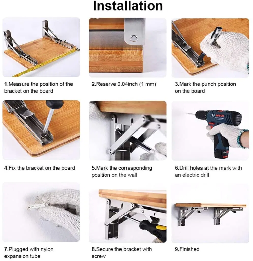 Shelf Bracket Powder Coated Iron Metal Floating Wall Shelf Bracket