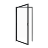 Minimal French Style Swing Clear Glass Door Metal Frame Interior Doors